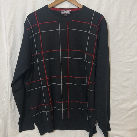 7 Downie Street Made in Italy Merino Wool Blend Crew Neck Striped Sweater XXL - Picture 8 of 16